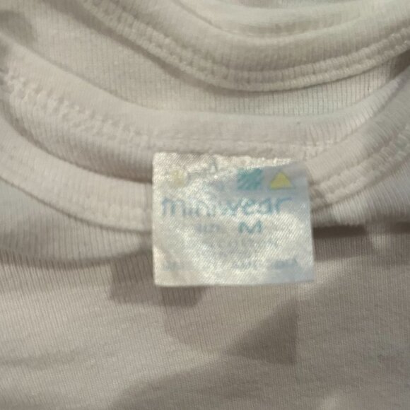 Set of 4 White Miniwear Baby Long Sleeve One-Piece Undershirts - Size M - Picture 2 of 3